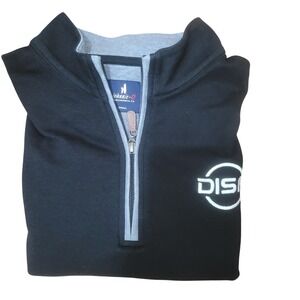 Johnnie-O Santa Monica CA DISA Lightweight Pullover Men Small 1/4 Zip Golf Black